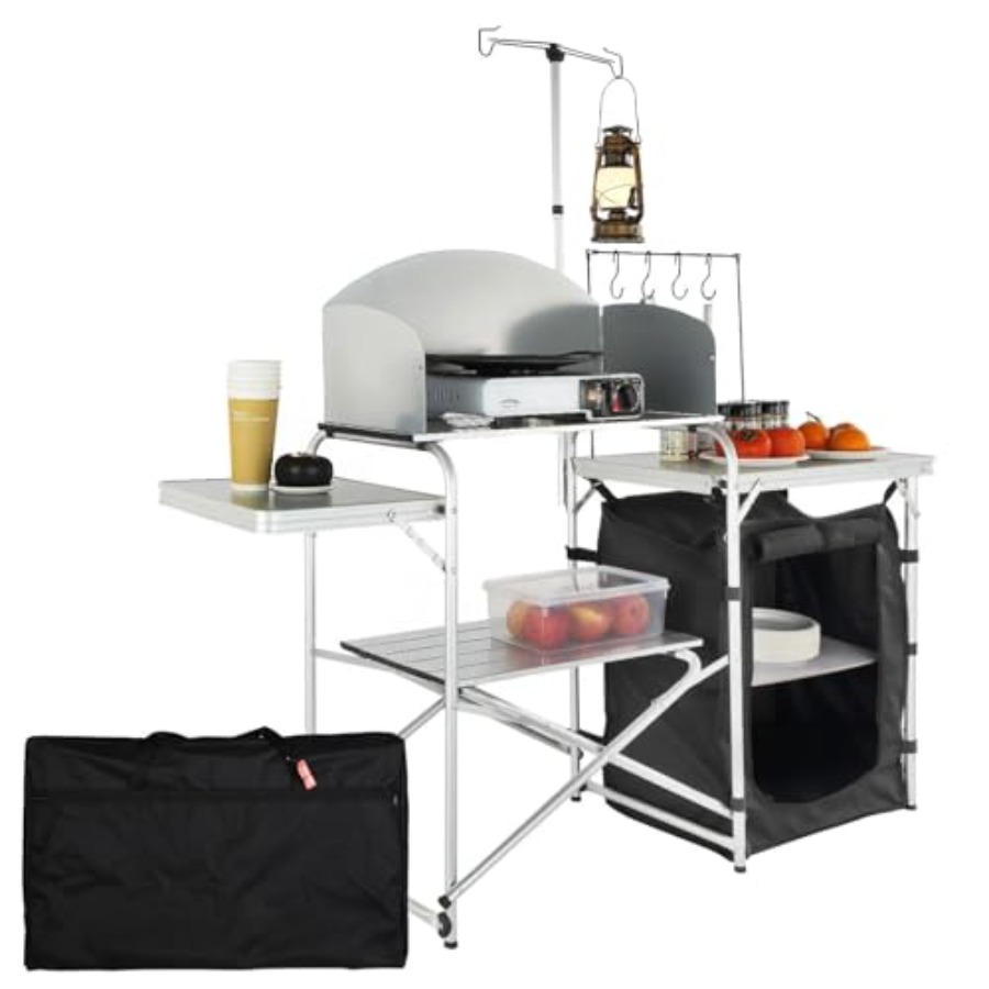 Camping Cooking Table With Storage - Meja Dapur Camping, Meja Masak Lipat