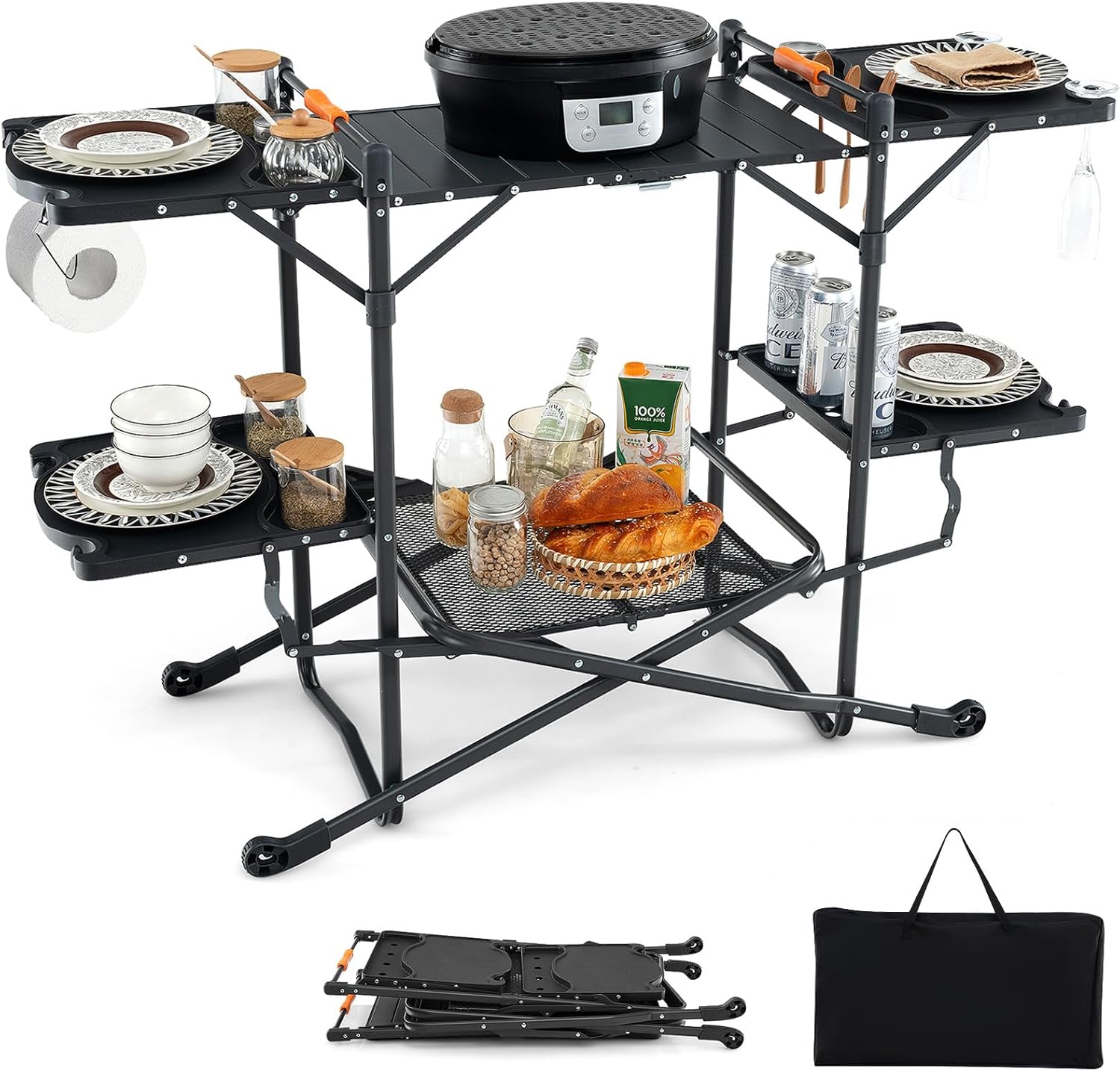 Camping Cooking Table With Storage - Meja Memasak Portabel untuk Berkemah dengan