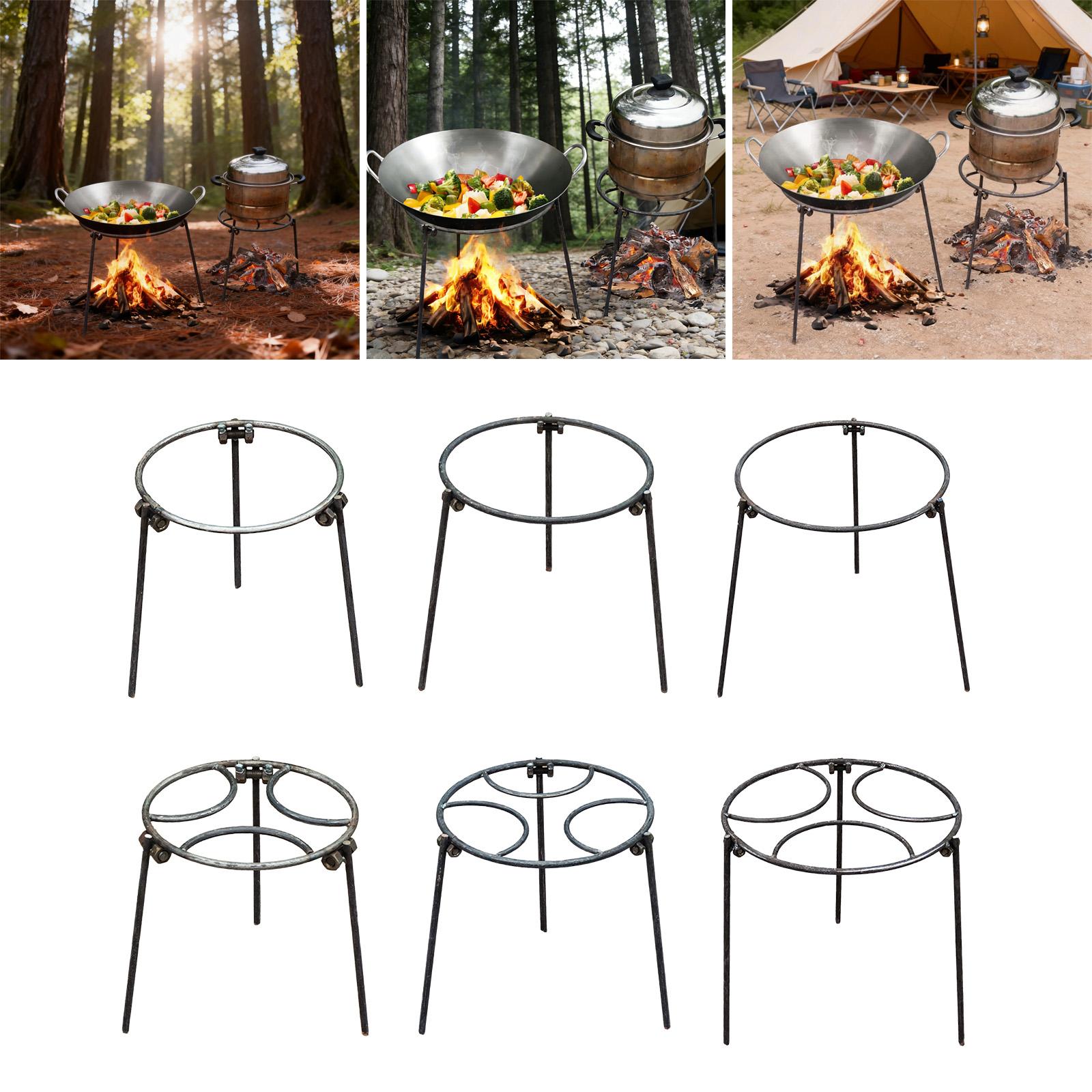 Camping Cooking Tripod - Tripod Api Unggun, Penyangga Wok Multifungsi