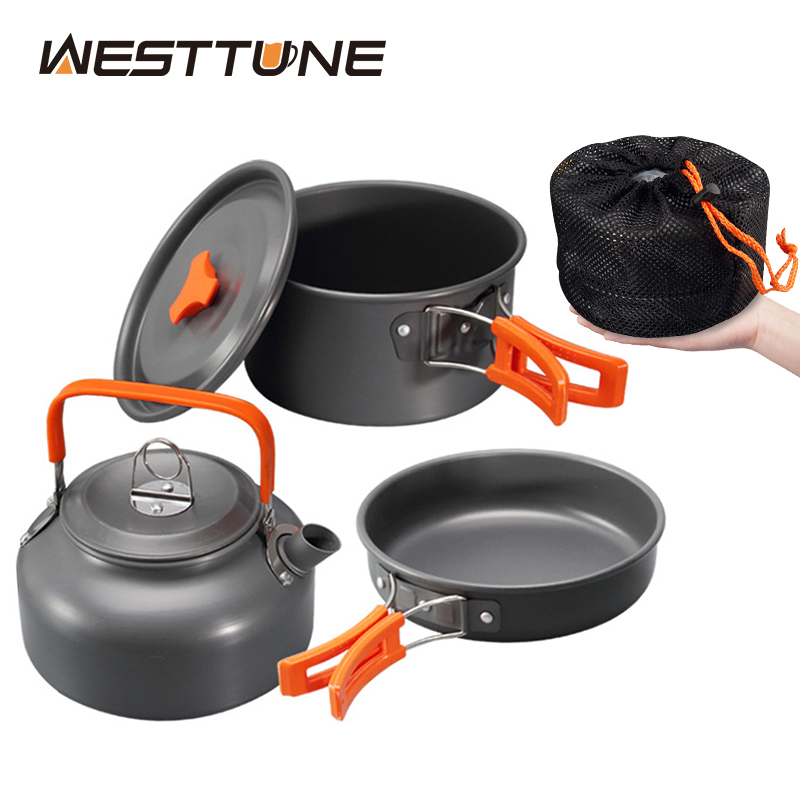 Camping Cooking Tool Set - WESTTUNE Peralatan Masak Berkemah Kit Aluminium