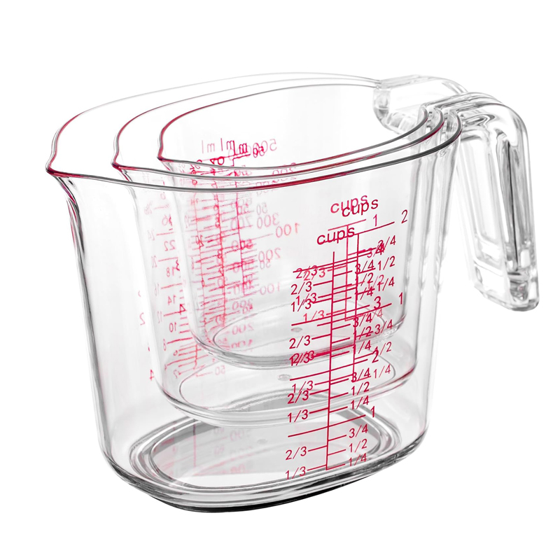 Camping Cooking Tool Set - 1Cup, 2Cup, 4Cup Set Gelas Ukur