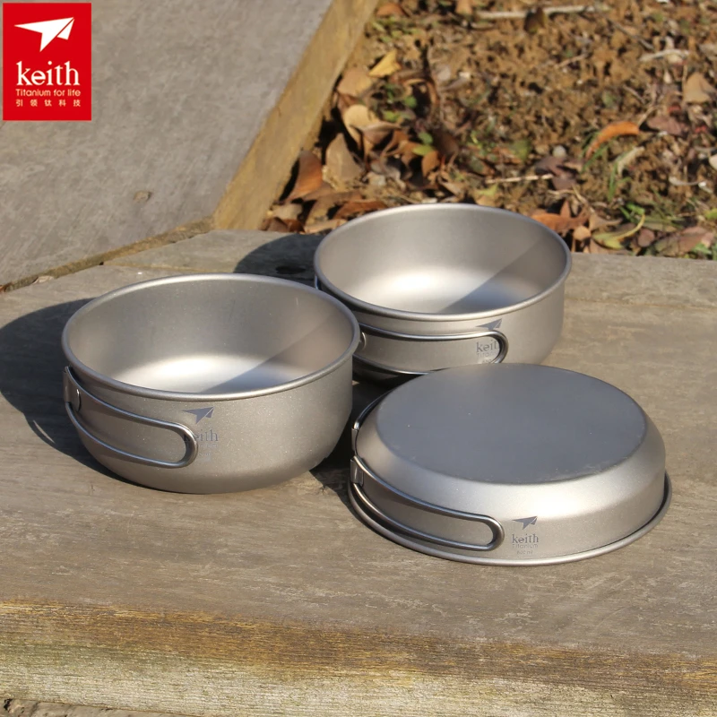 Camping Cooking Tool Set - Keith Set panci masak Titanium 3