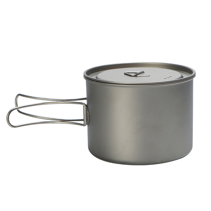 Camping Cooking Tool Set - Panci masak Titanium piknik luar ruangan,