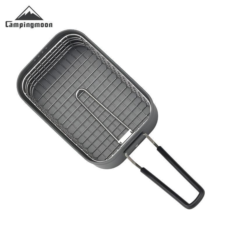 Camping Cooking Box - CAMPINGMOON S-1218 Jaring Penggorengan Lipat Baja
