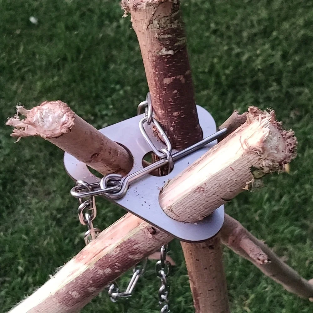 Camping Cooking Tripod - Tripod BBQ Luar Ruangan Rak Gantung