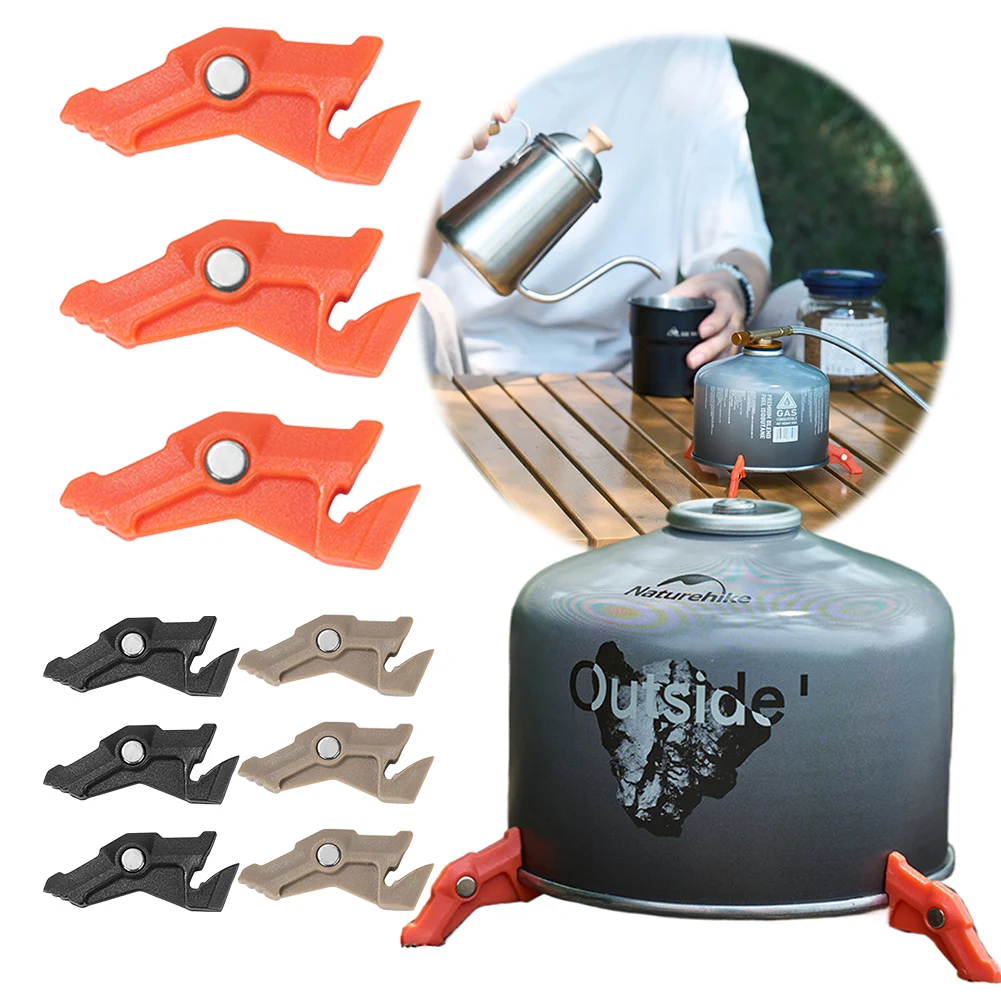 Camping Cooking Tripod - Braket tangki Gas Tripod magnetik, penstabil