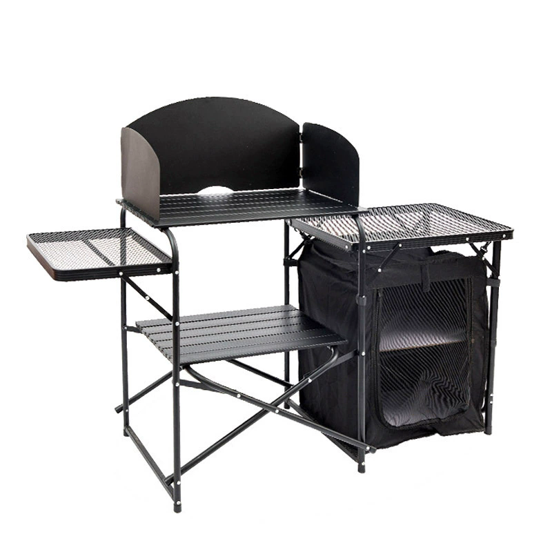Camping Cooking Table With Storage - Meja Lipat untuk Berkemah di Luar