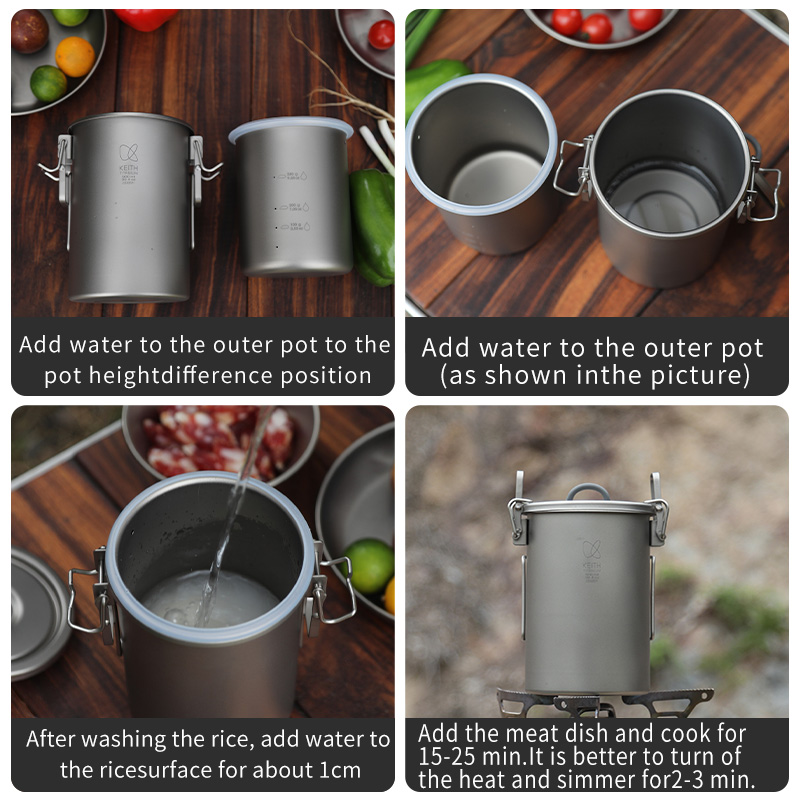 KEITH Panci Nasi Titanium Murn - Camping Cooking Kitchen ulasan dan harga