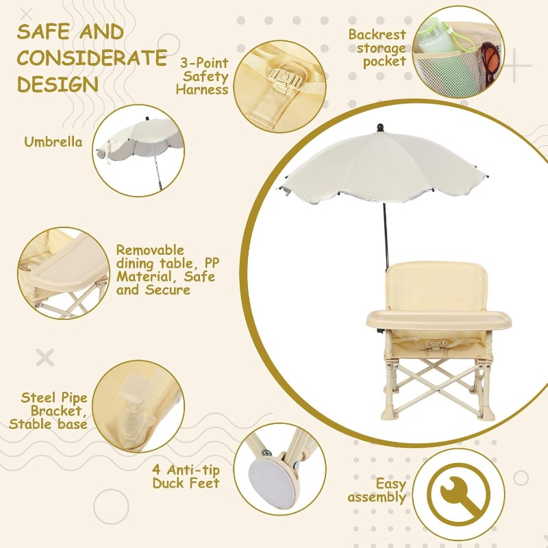 Kursi Pantai Bayi Lipat dengan - Camping Cooking Table Foldable ulasan dan harga