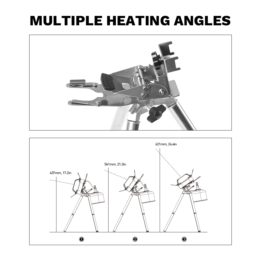 Dudukan Kompor Gas Bunga Matah - Camping Cooking Tripod ulasan dan harga