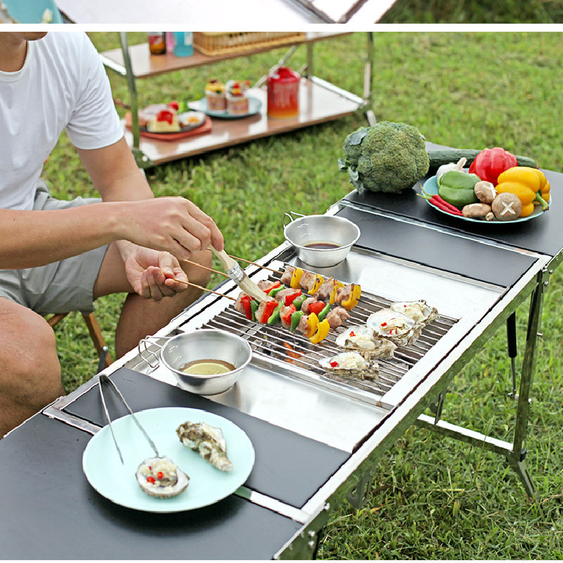 SmiloDon IGT Kompor BBQ 1 Unit - Camping Cooking Table Foldable ulasan dan harga