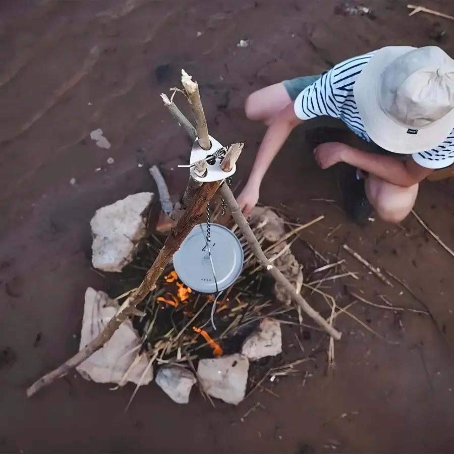 Gantungan Tripod Berkemah Port - Camping Cooking Tripod ulasan dan harga