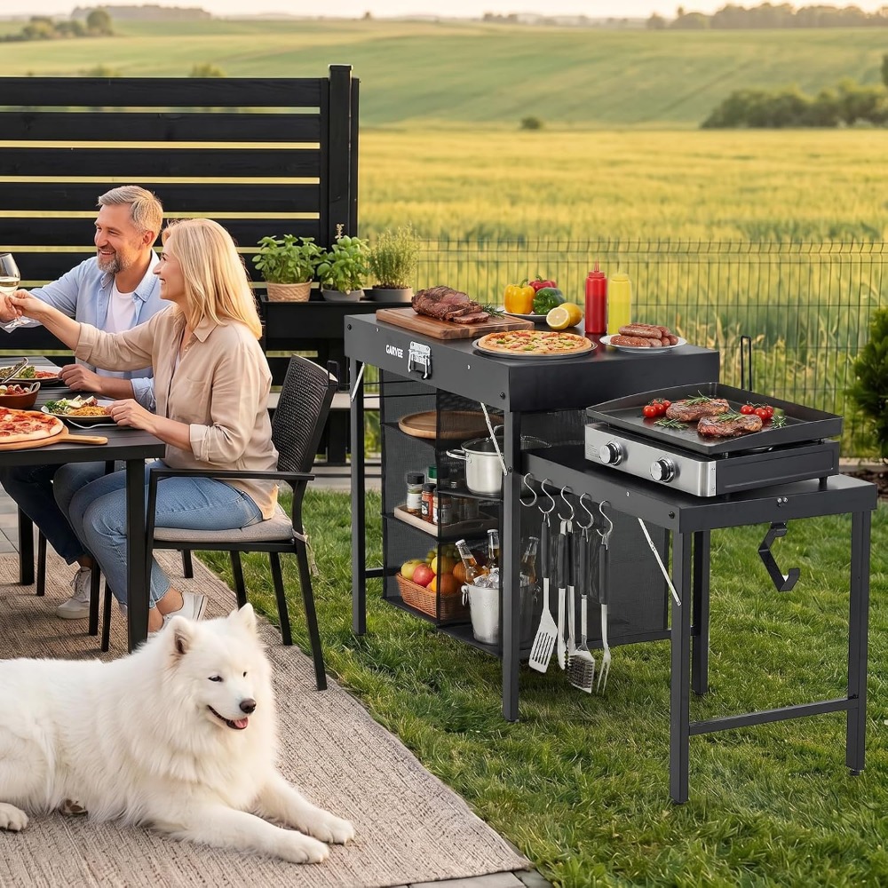 Meja Panggangan Logam Lipat de - Camping Cooking Table Foldable ulasan dan harga