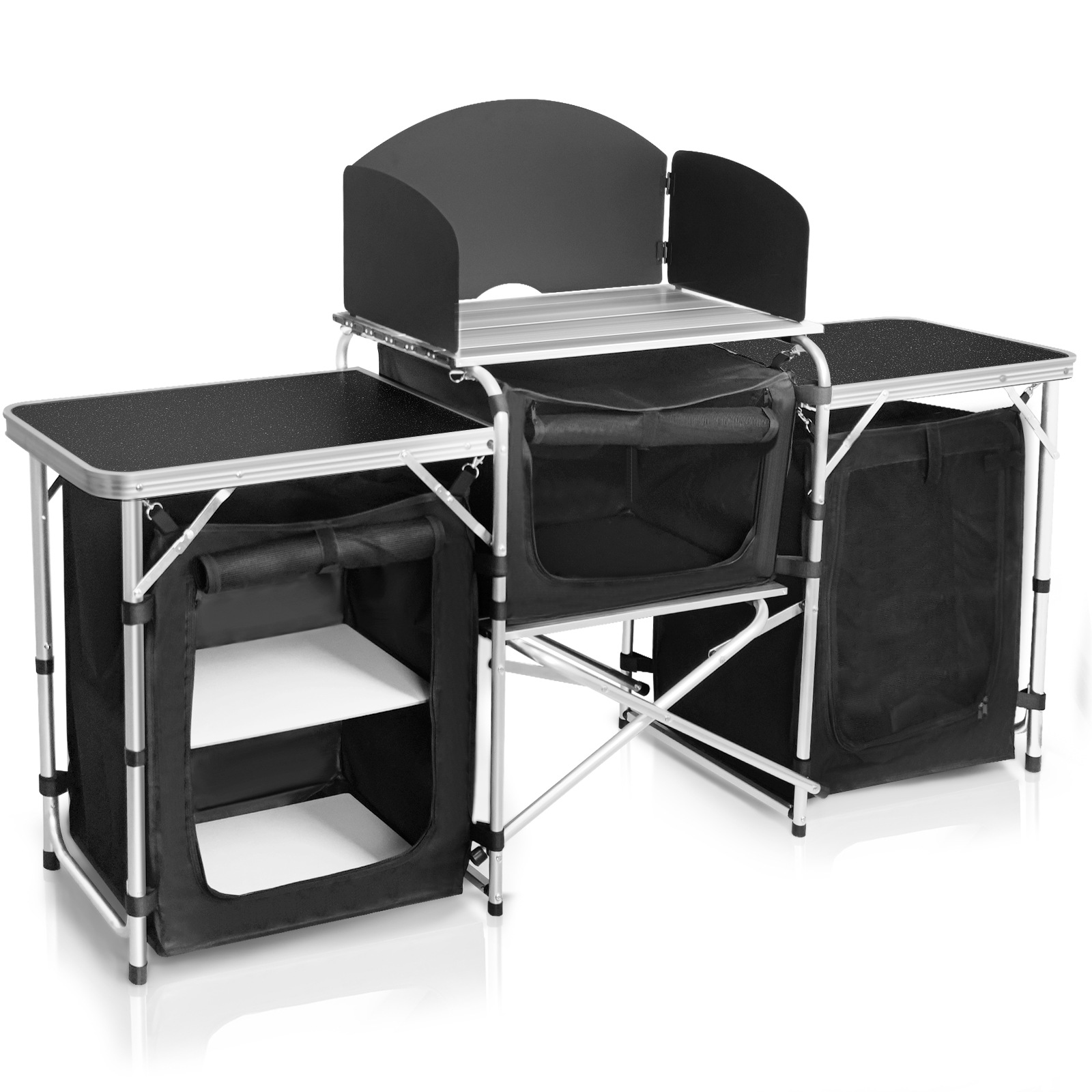 Dapur Portabel Lipat untuk Ber - Camping Cooking Table With Storage ulasan dan harga