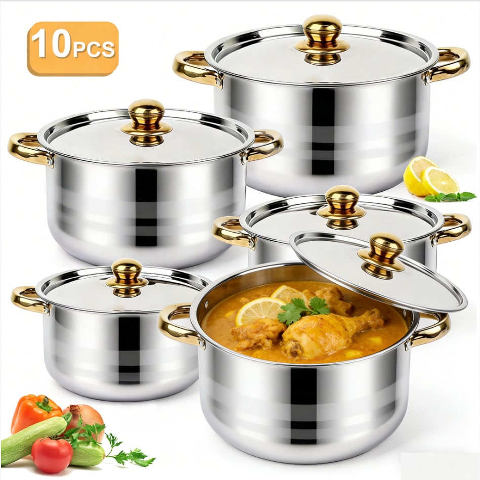 Set Panci Stainless Steel Mode - Camping Cooking Tool Set ulasan dan harga
