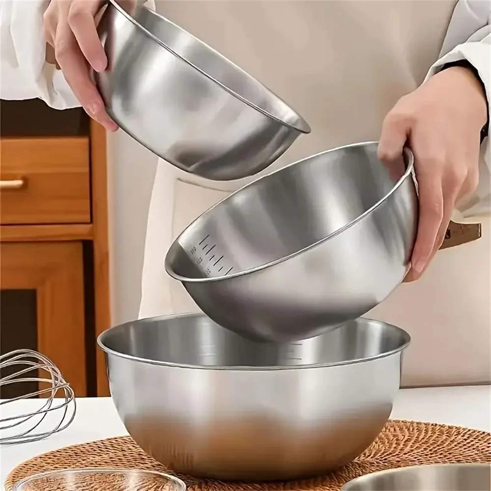 1-3 Set Mangkuk Stainless Stee - Camping Cooking Tool Set ulasan dan harga