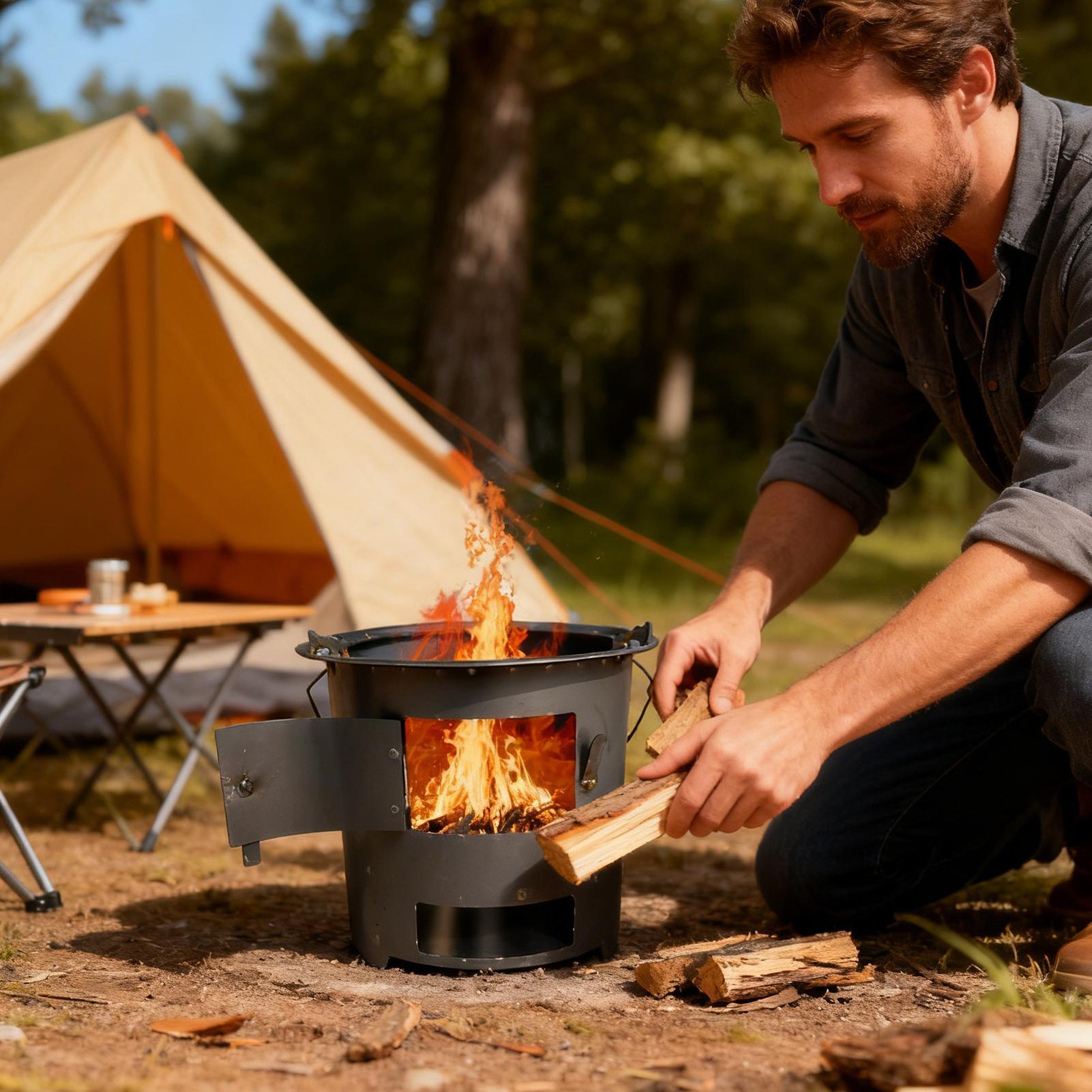 Kompor Roket Portabel untuk Be - Camping Cooking Gas Stove Portable Tool ulasan dan harga