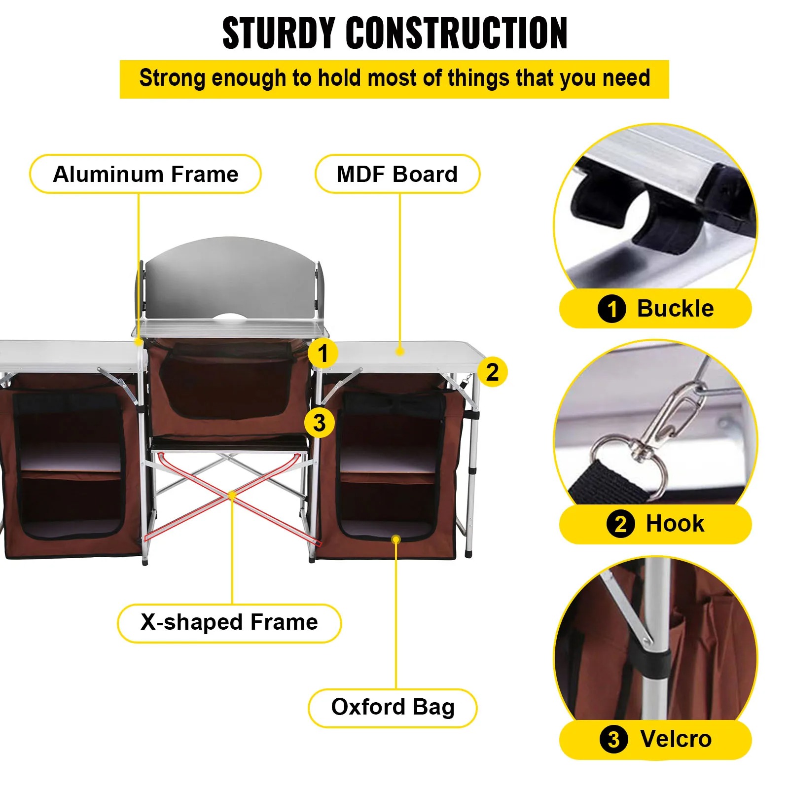 Singwinner Meja Dapur Lipat un - Camping Cooking Table With Storage ulasan dan harga