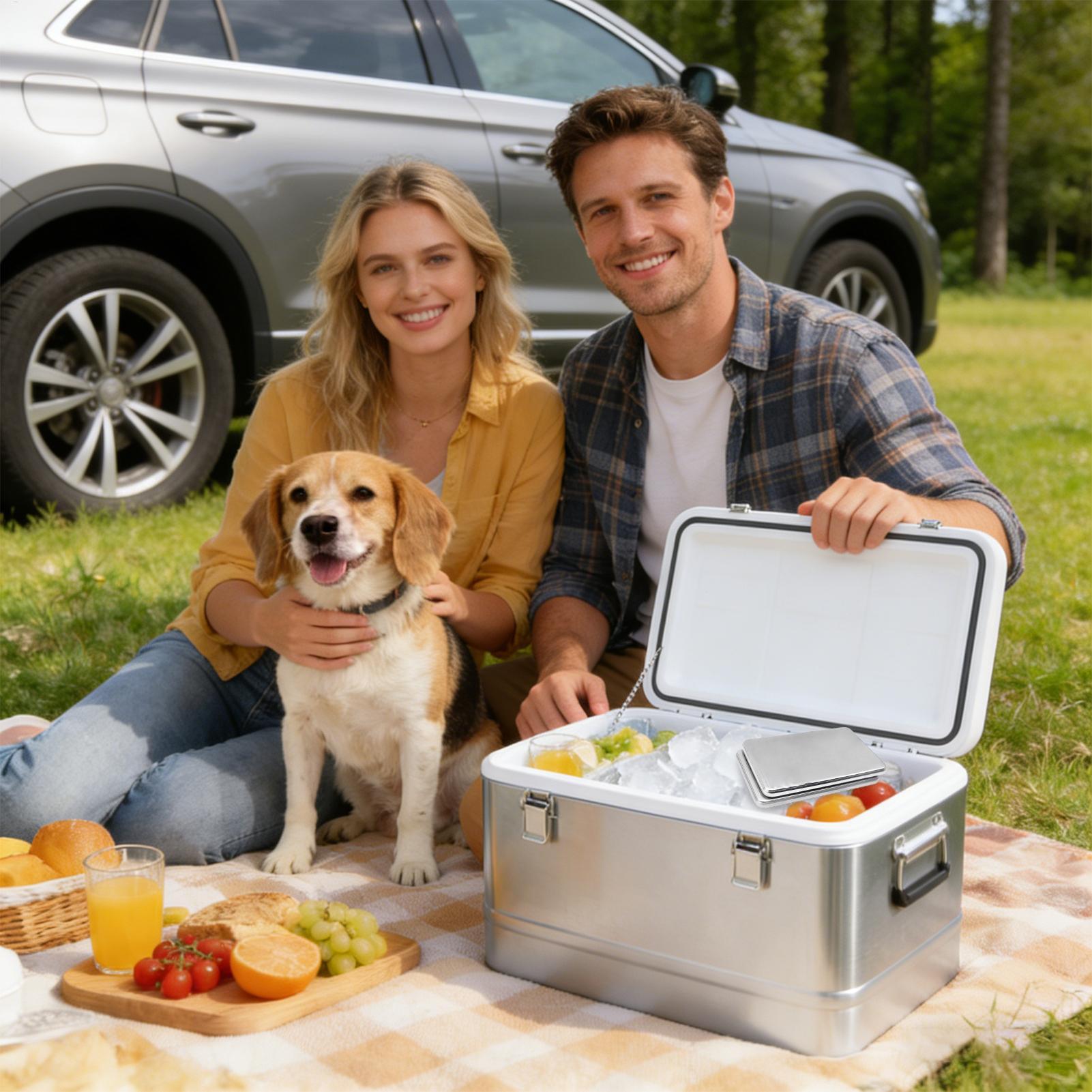 2 Buah Baki Pendingin Baja Tah - Camping Cooking Box ulasan dan harga
