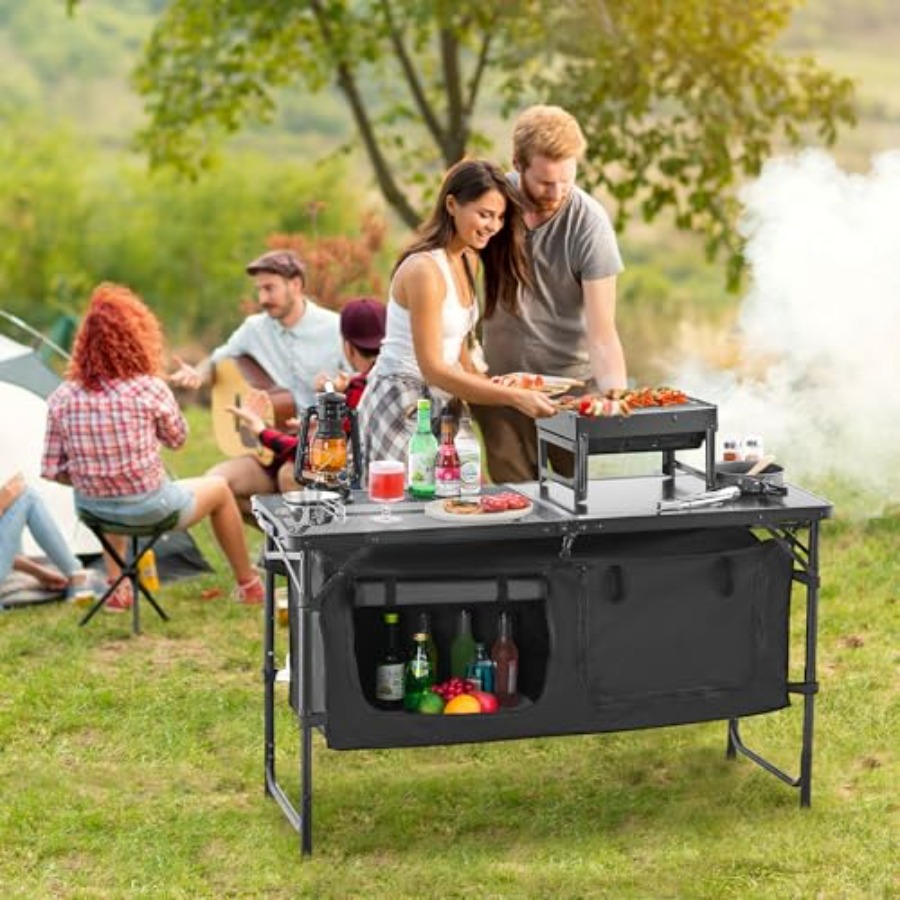 Meja Dapur Camping, Meja Masak - Camping Cooking Kitchen ulasan dan harga