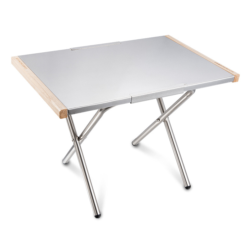 Meja Lipat Portabel Stainless  - Camping Cooking Table With Storage ulasan dan harga