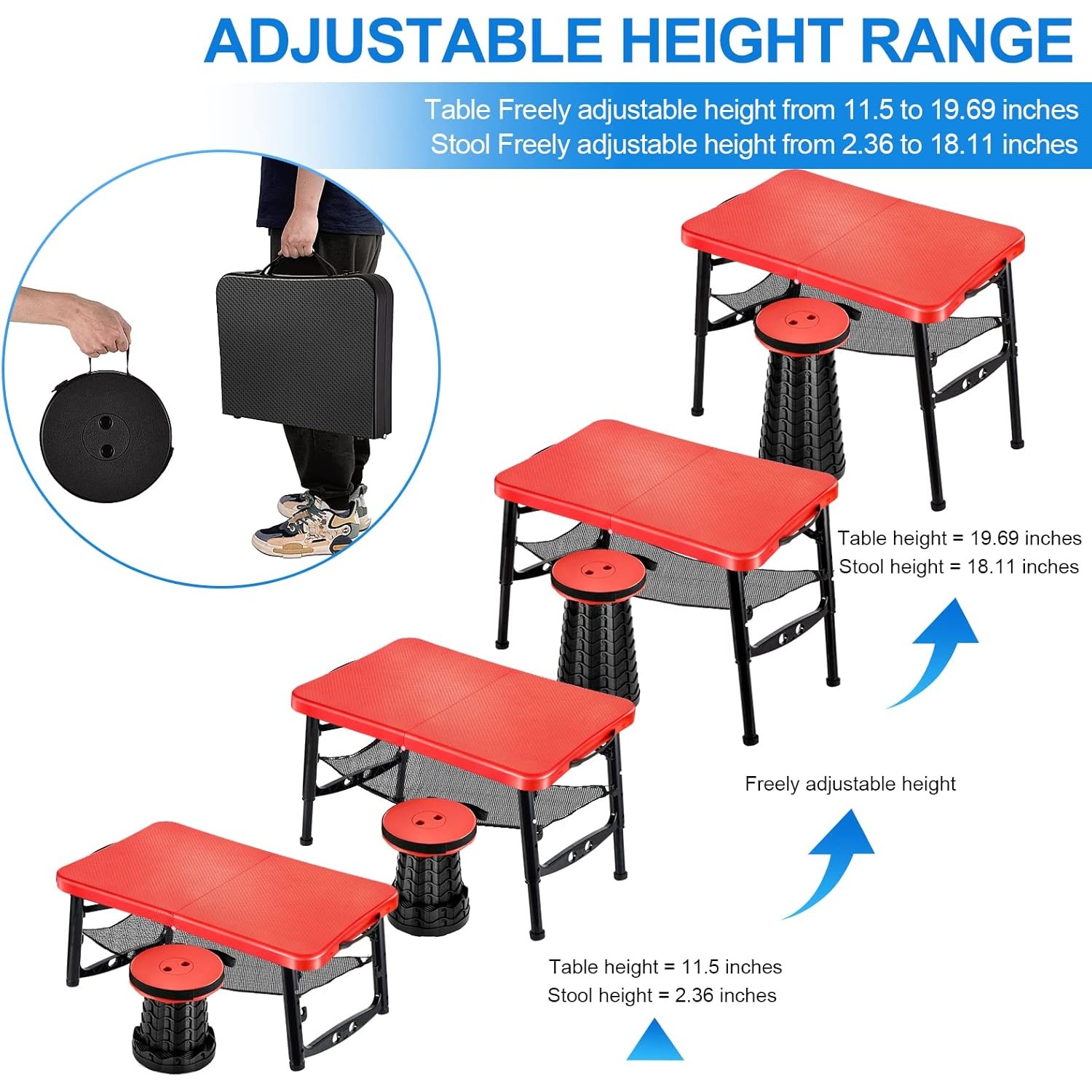 Set Meja & Bangku Lipat Dapat  - Camping Cooking Table Foldable ulasan dan harga